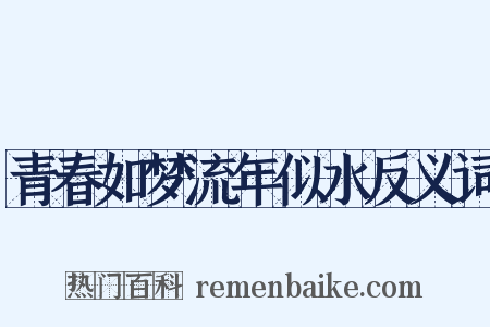 青春如梦流年似水反义词是什么意思的图片